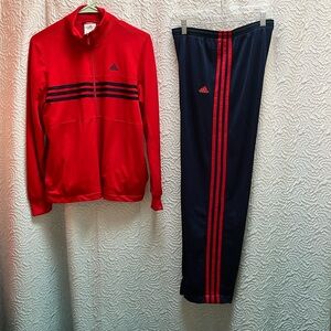 Adidas Red and Blue TrackSuit